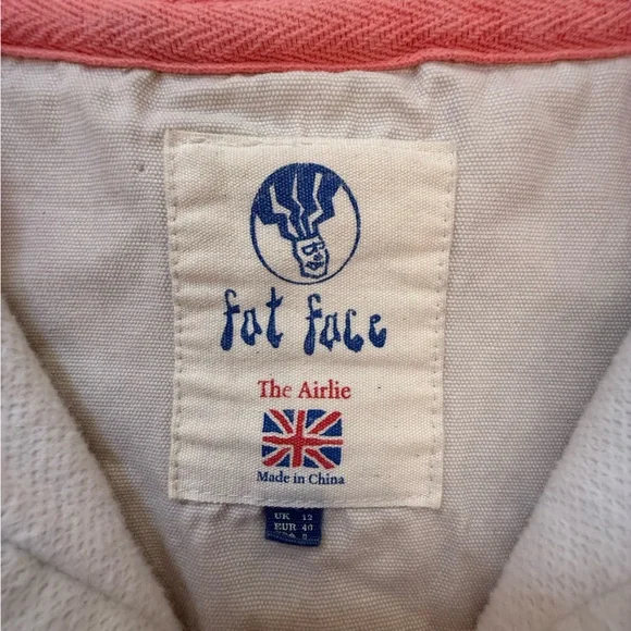 Fat Face The Airlie 1/4 Zip Sweatshirt Coral Pink Colorblock Size 8 - Picture 10 of 15